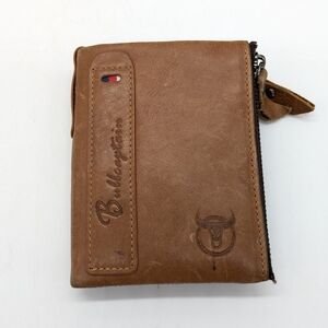 Bullcaptain Brown Leather Bifold Wallet